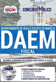 Apostila Concurso DAEM Marília 2018 Fiscal Apostila DAEM Marília 2018 Fiscal