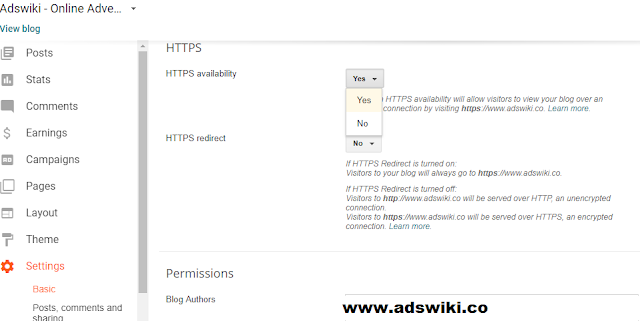 How to switch from http to https on blogger.com with custom domain name TLD