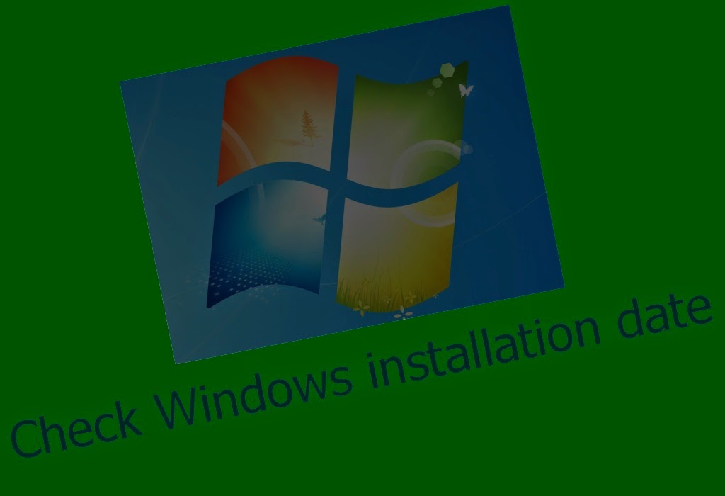 Windows installation date