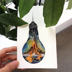 13-Volcano-Light-Bulb-Tiny-Watercolors-Compasses-Light-Bulbs-and-Trees-www-designstack-co