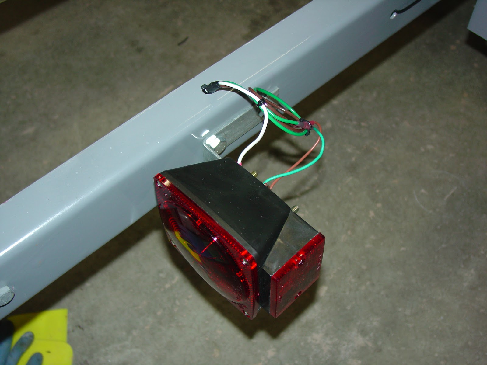 Todd's MiniTug Boat Building Journal Trailer Jack and Trailer Lights Installed