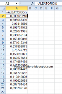 Aleatorios sin repetición en Excel, sin macros.