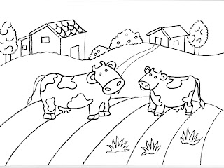 Desenhos Para Pintar As Vacas No Campo 