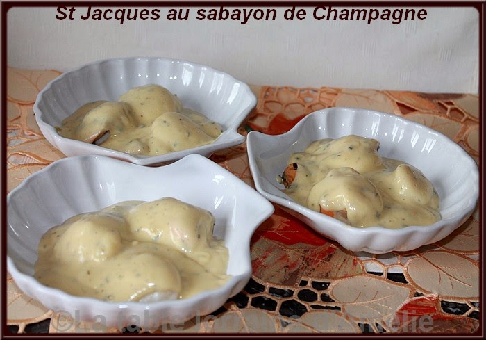 LA TABLE LORRAINE D&amp;#39;AMELIE: Saint Jacques au sabayon de Champagne et safran