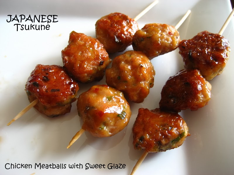 Home Cooking In Montana Japanese Tsukune... Glazed Chicken Meatballs.