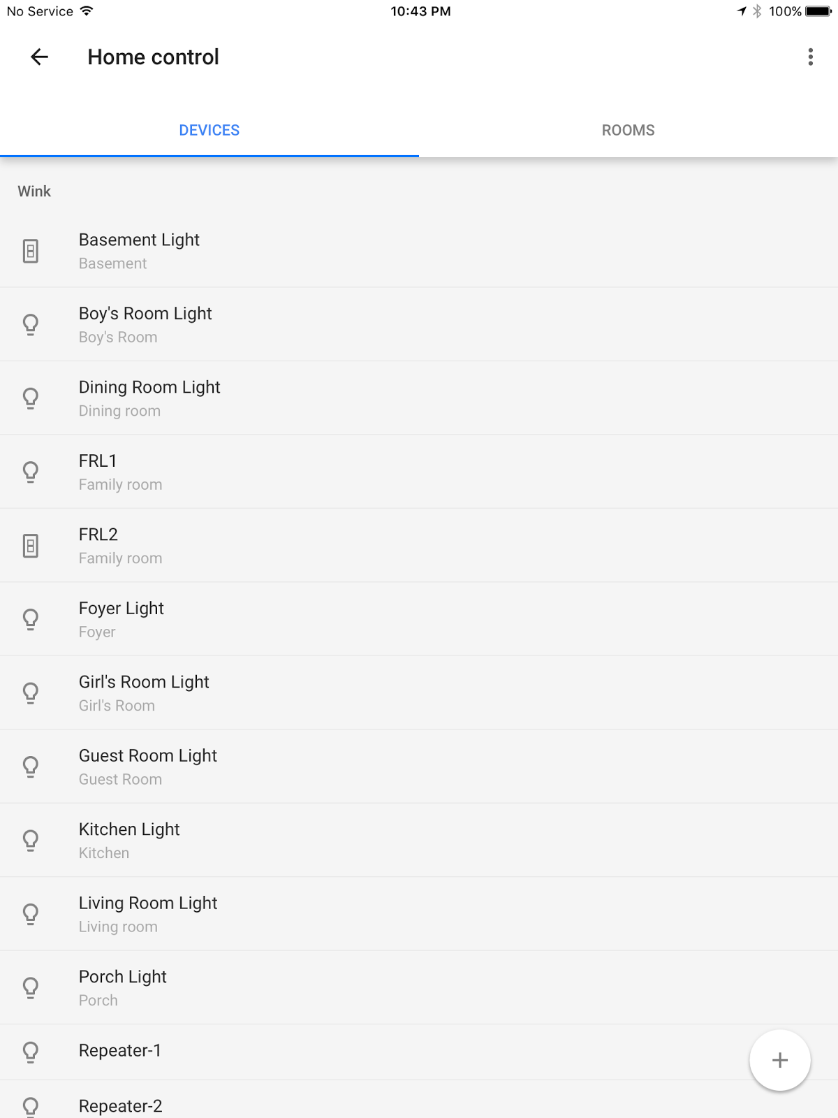 wink hub google home