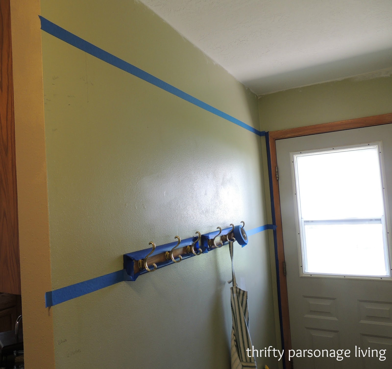Thrifty Parsonage Living PAINTING HORIZONTAL STRIPES ON WALLS (DIY)