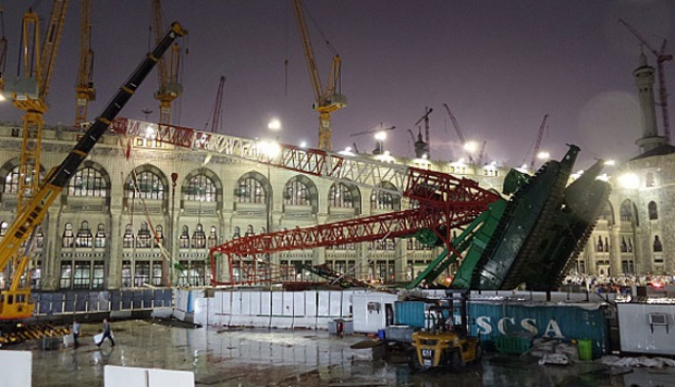 musibah crane yang jatuh di masjidil haram mekkah