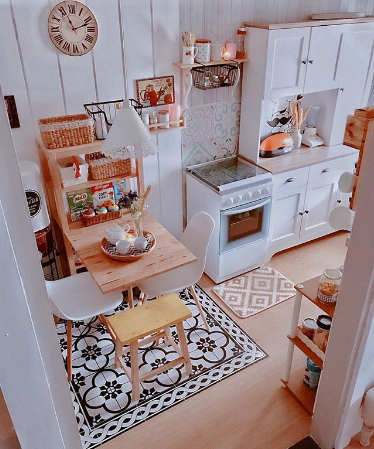 dapur kecil pada rumah mungil minimalis