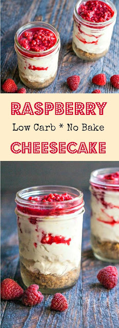 Raspberry No Bake Cheesecake (low carb)