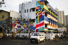 wall art, our world, imageing, sassoon docks, mumbai, india, street, street photo, colourful, bright, 