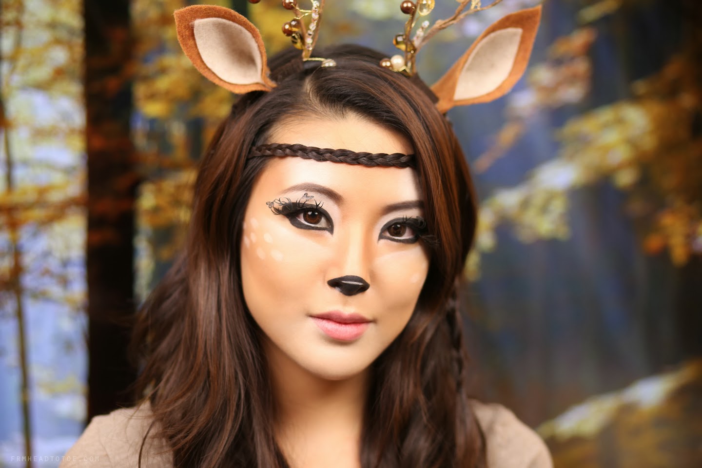 Deer Makeup Tutorial Halloween 2013 From Head To Toe