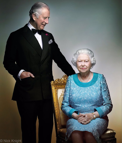 A new official portrait of Queen Elizabeth and Prince Charles was
