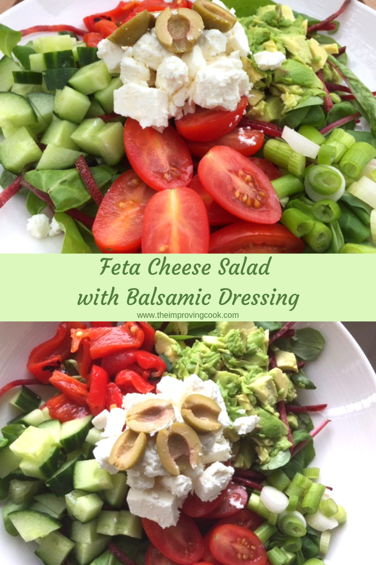 Feta Cheese Salad with Balsamic Dressing