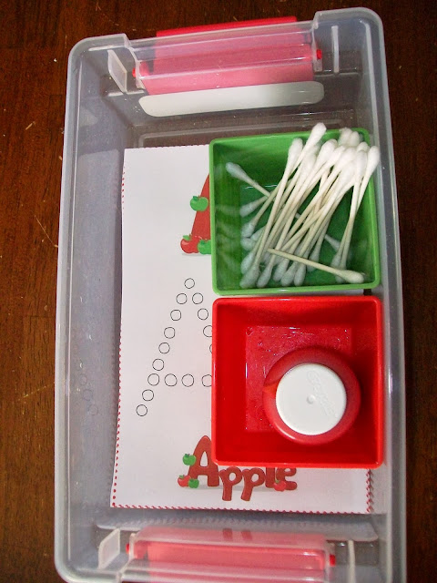A is for apple Q-tip activity