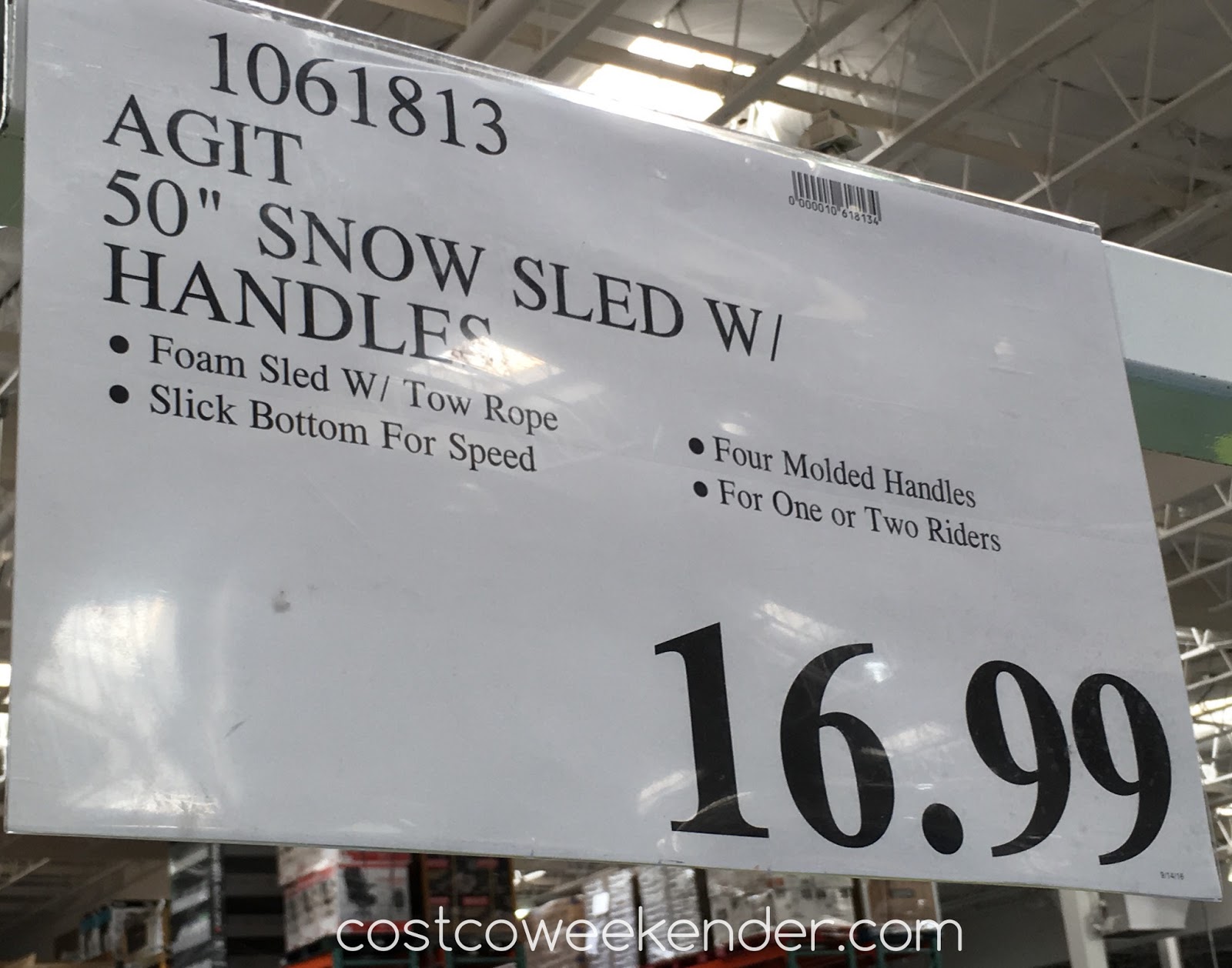 Agit Viper 50" SnoStorm Sled Costco Weekender