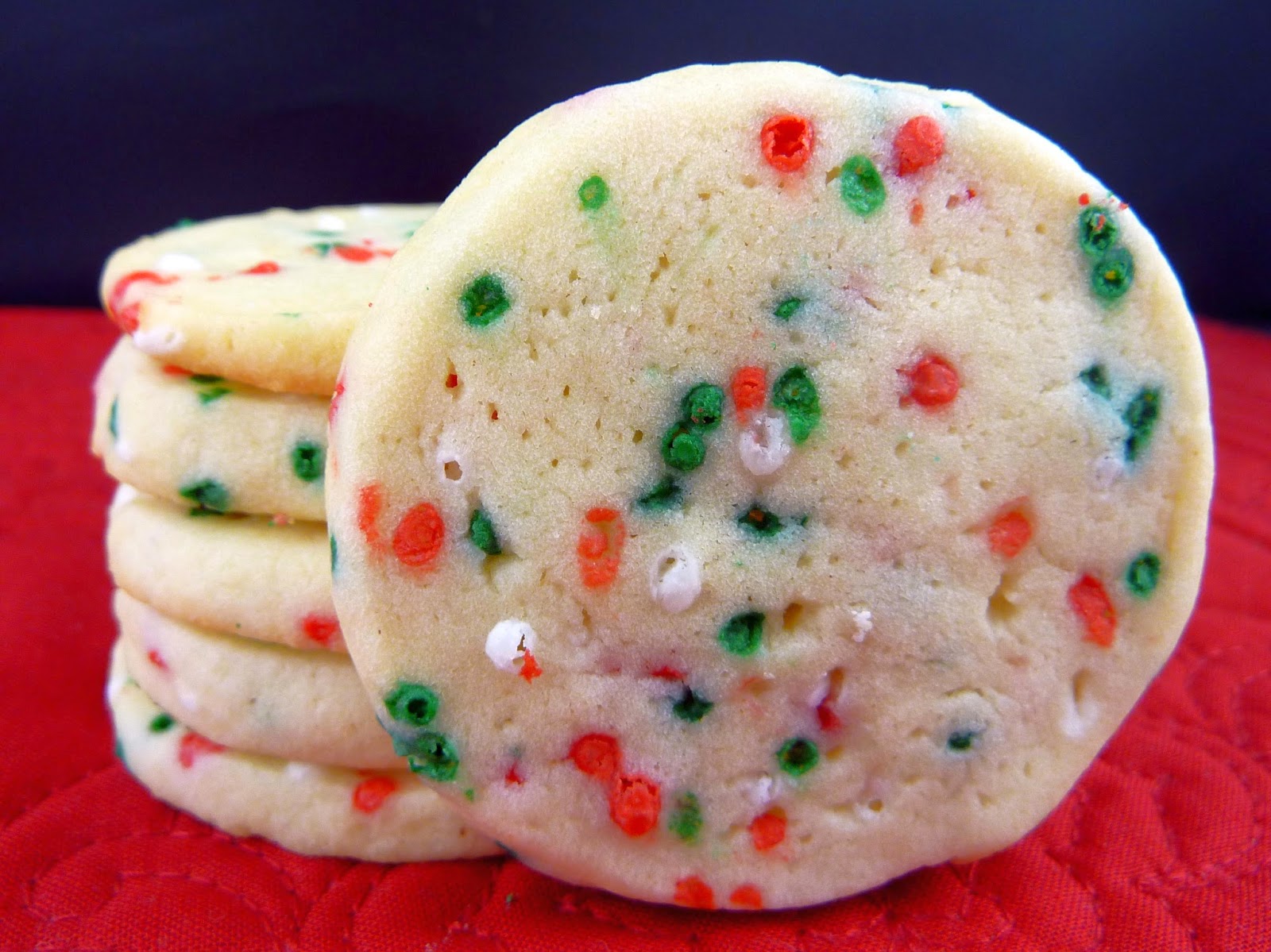 Cookies on Friday Eggnog Sprinkle Refrigerator Cookies