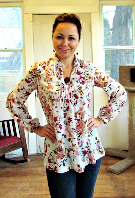 Home sewing, floral tunic, DIY, crafting, Simplicity sewing patterns, pattern review