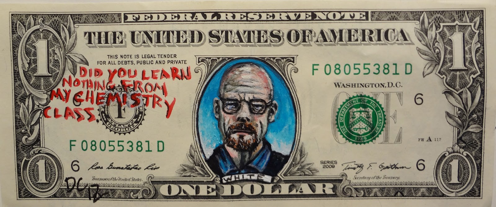 The Art of Donovan Clark Money Artpainting on dollars 8