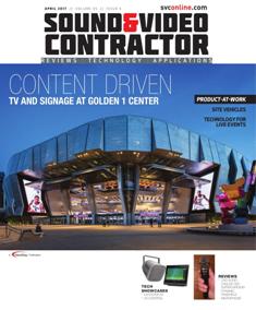 Sound & Video Contractor - April 2017 | ISSN 0741-1715 | TRUE PDF | Mensile | Professionisti | Audio | Home Entertainment | Sicurezza | Tecnologia
Sound & Video Contractor has provided solutions to real-life systems contracting and installation challenges. It is the only magazine in the sound and video contract industry that provides in-depth applications and business-related information covering the spectrum of the contracting industry: commercial sound, security, home theater, automation, control systems and video presentation.
