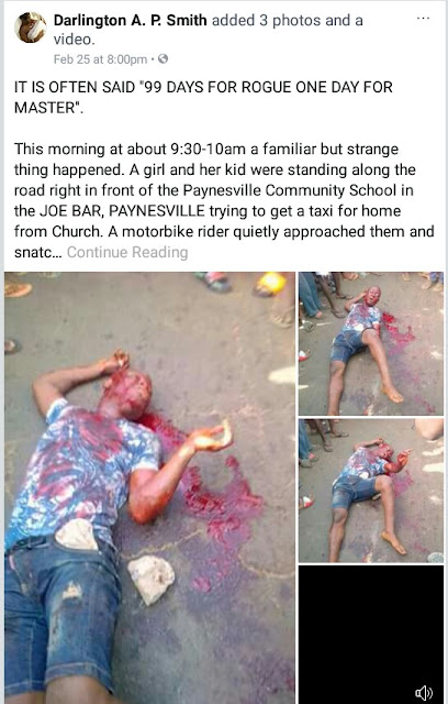 Photos: Divine Justice? Thief falls, hit head on the ground cracking his skull shortly after robbing a lady