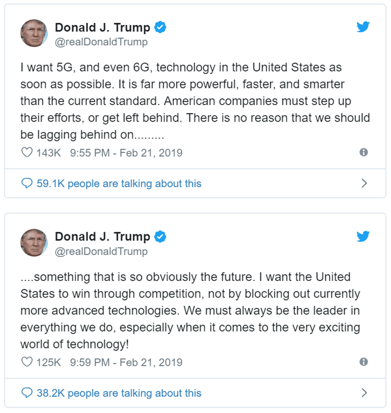 Tweets of Mr. Trump Tweets of Mr. Trump
