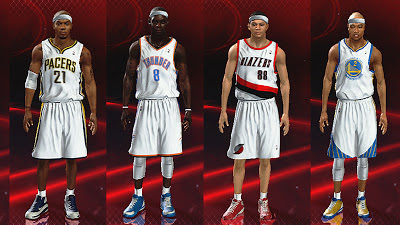 NBA 2K13 roster w/ updated color of sleeves, headbands, shoes, and other accessories