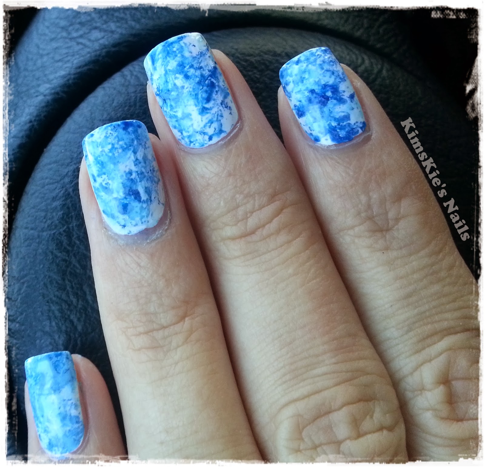 KimsKie's Nails: Saran Wrap Manicure (1st time)
