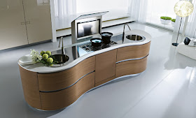 Decoraciones de Cocinas: Islas de Cocina Curvas - Estética para tu Hogar