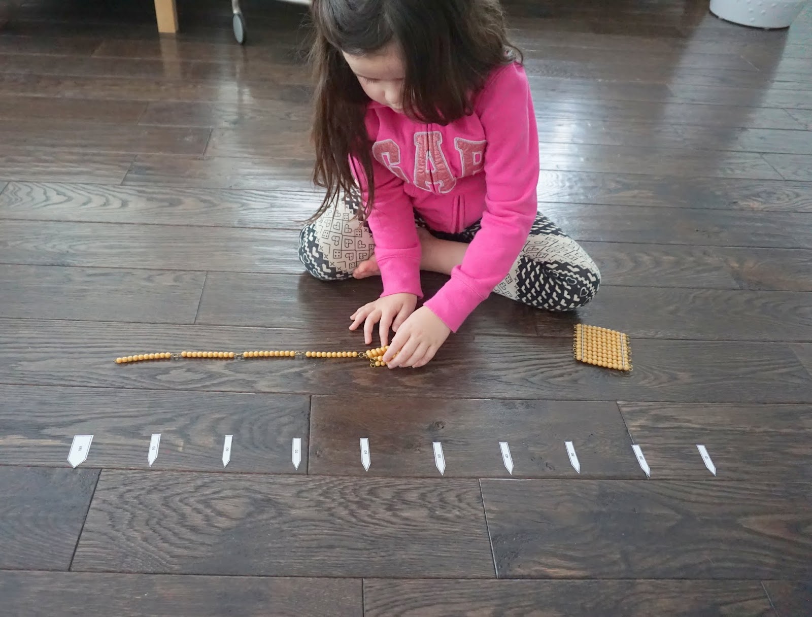 Montessori Bead Chains DIY Printable Beads, Use and Storage Ideas