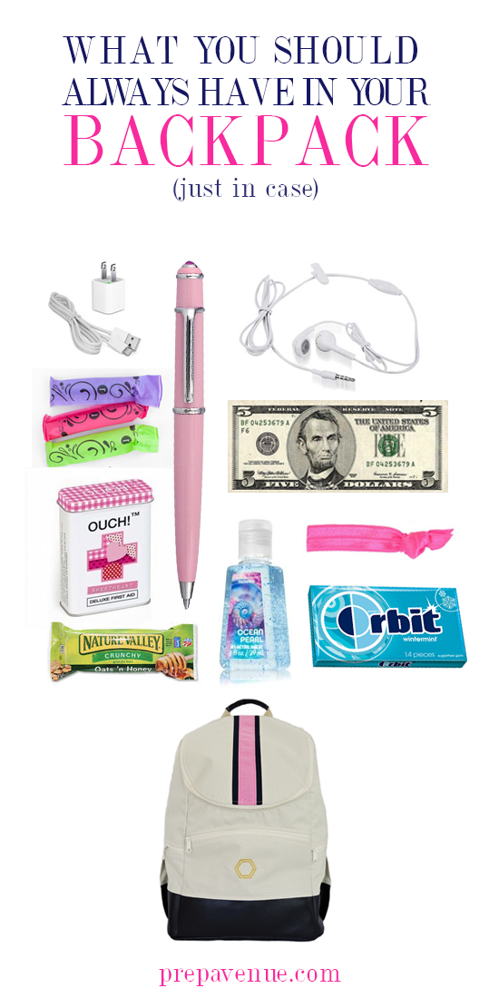 WHAT YOU SHOULD ALWAYS KEEP IN YOUR BACKPACK The Monogrammed Life