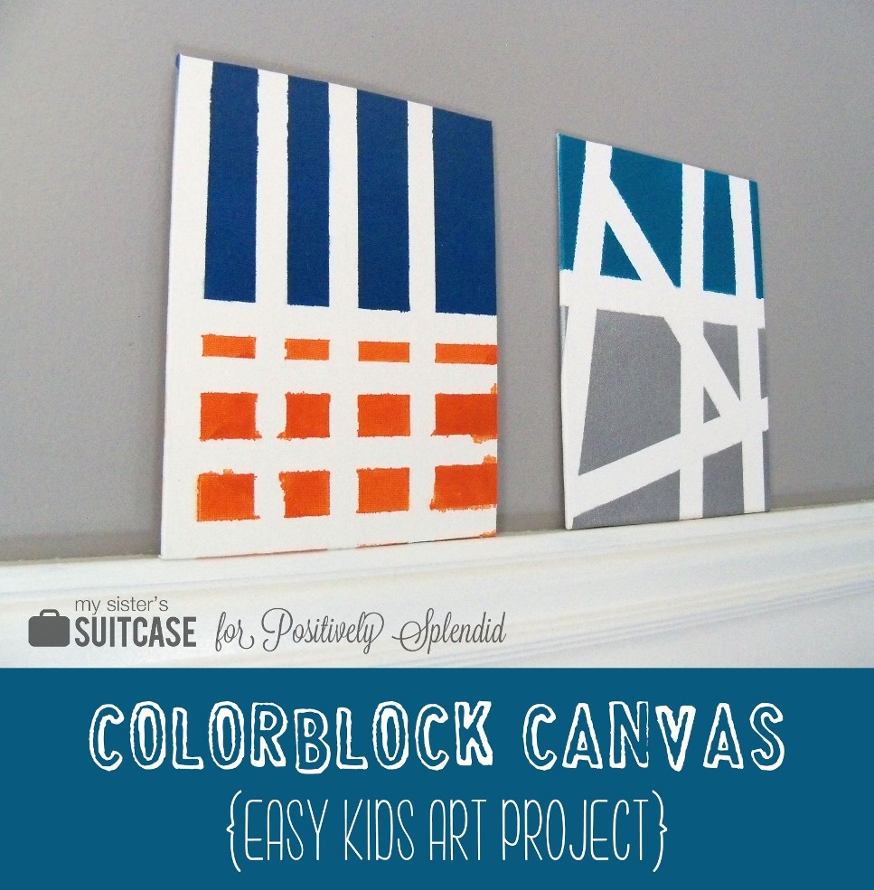 Color Block Painting, DIY Canvas Art, Crafts