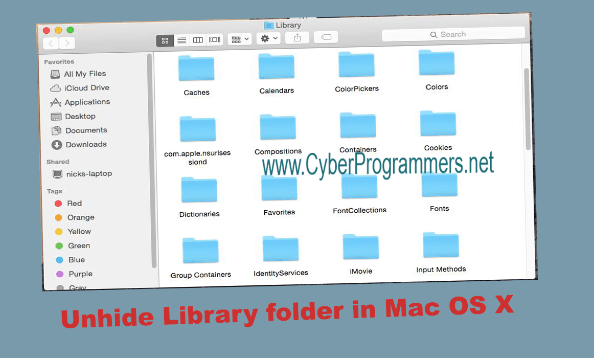 how to see hidden library folder on mac