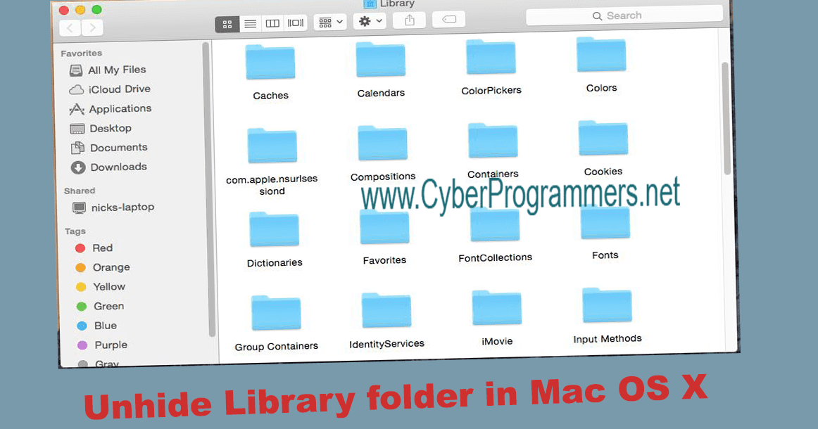 How to Unhide Library folder in Mac OS X or Access with Terminal