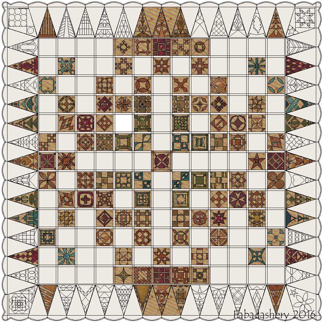 Fabadashery Dear Jane Quilt the Halfway Edition!