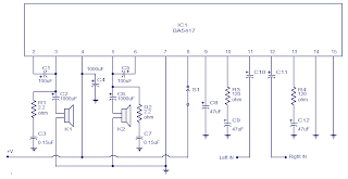 world technical: stereo power amplifier circuit with BA5417