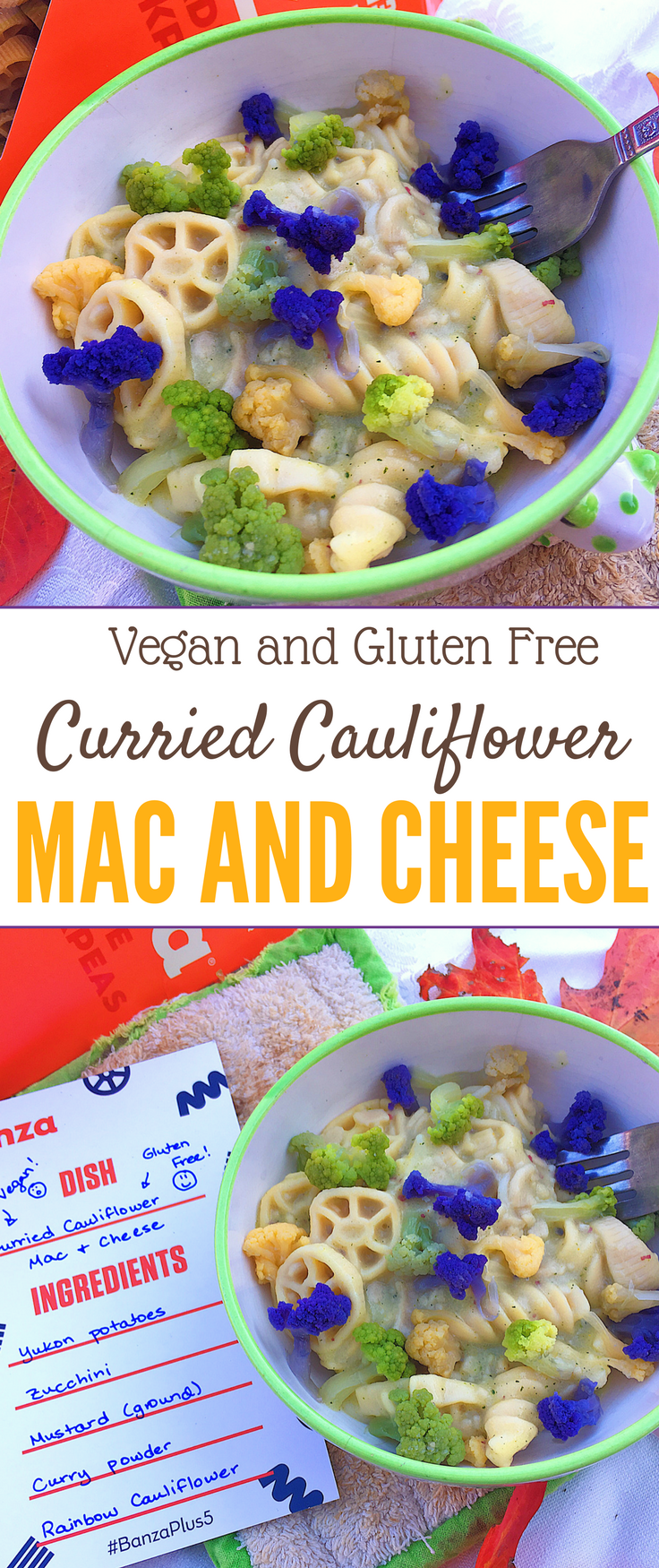 AD Craving some #vegan mac & cheese? Try this curried cauliflower mac & cheese, which is also #glutenfree plus packed with veggies & a lil' kick!