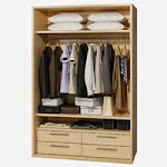 Wardrobe with Clothes