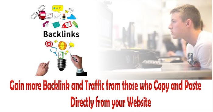 Gain More Backlink from Those who Copy and Paste Directly From your Website or Blog