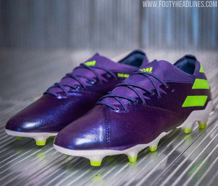 purple adidas football boots