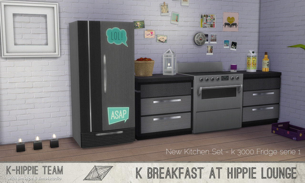 Sims 4 CC's The Best Fridge by Khippie