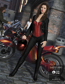 3d Models Art Zone - Casual Summer, Vigilante Outfit ja Austrani Outfit for Genesis 3 Nainen (t)