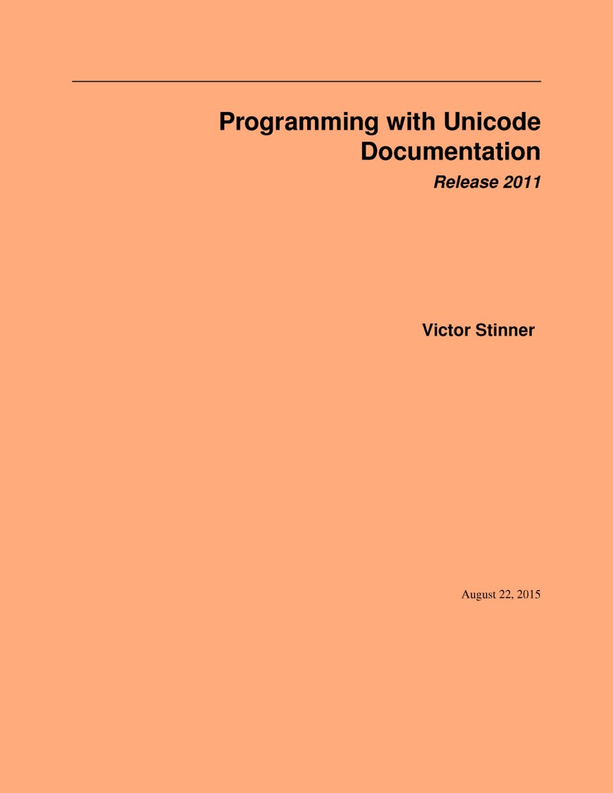 Programming with Unicode Documentation | FreeLibros
