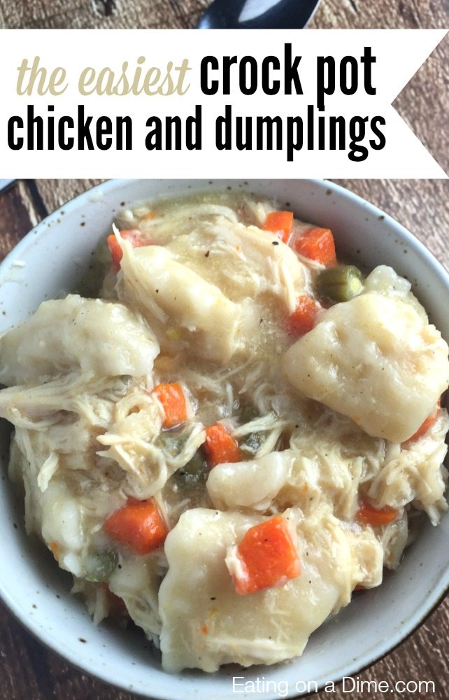EASY CROCK POT CHICKEN AND DUMPLINGS RECIPE