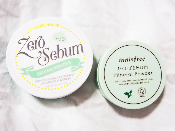 REVIEW ETUDE HOUSE Zero Sebum Powder vs INNISFREE No Sebum Powder