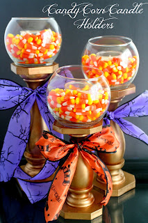 Candy Corn Candle Holders