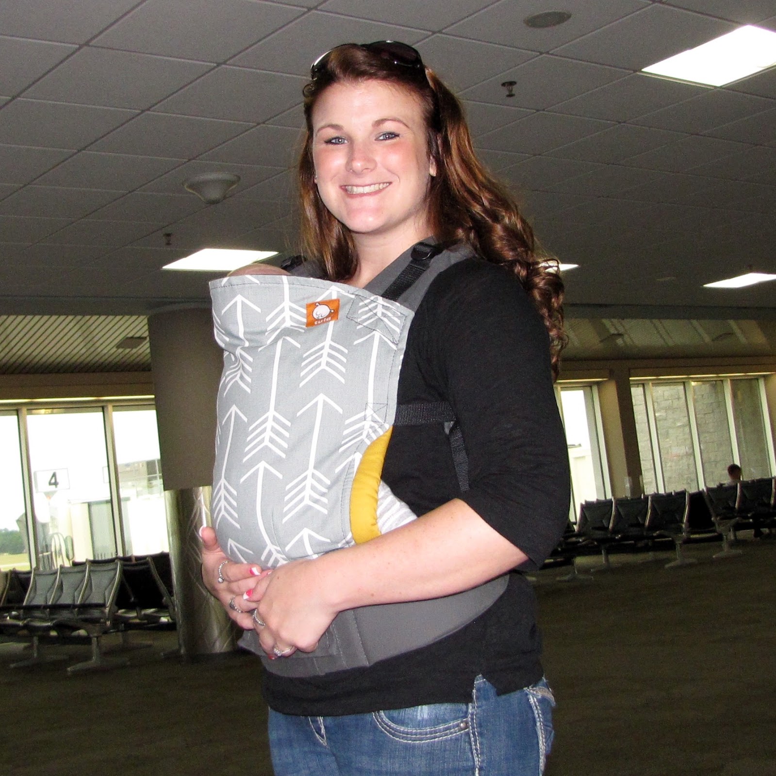 Mama Jordan Traveling An Airport With An Infant