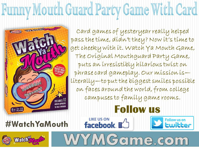  Watch Ya Mouth - Funny Mouth Guard Party Game with Card