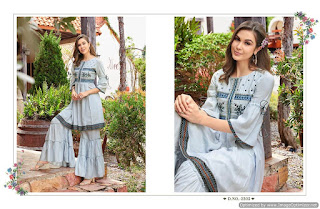 Rangoon Lashkara top with Sharara palazzo