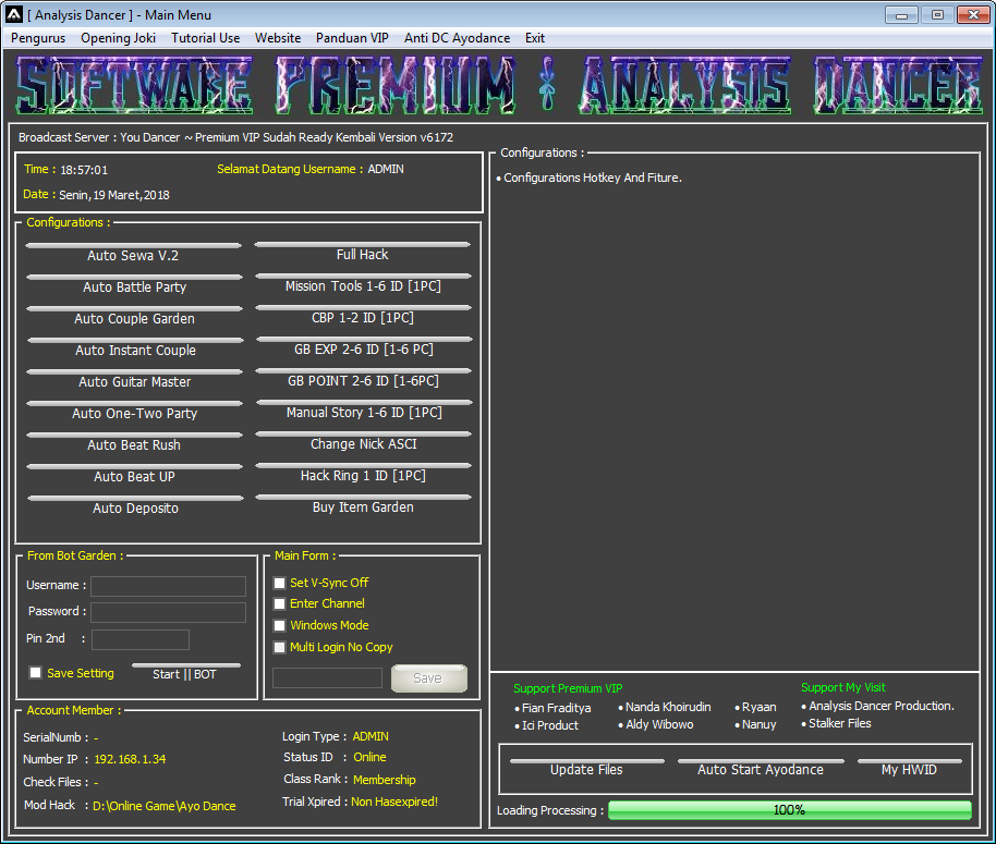 Sorry kawan. analysis modz telat update again